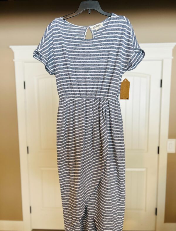 Gray striped dress