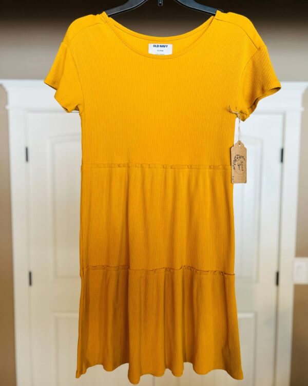 Mustard Yellow tiered dress - Image 2