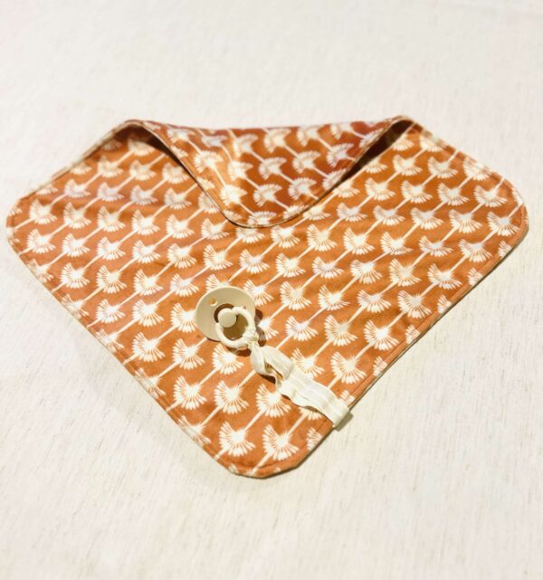 Burnt orange lovey w/ Paci