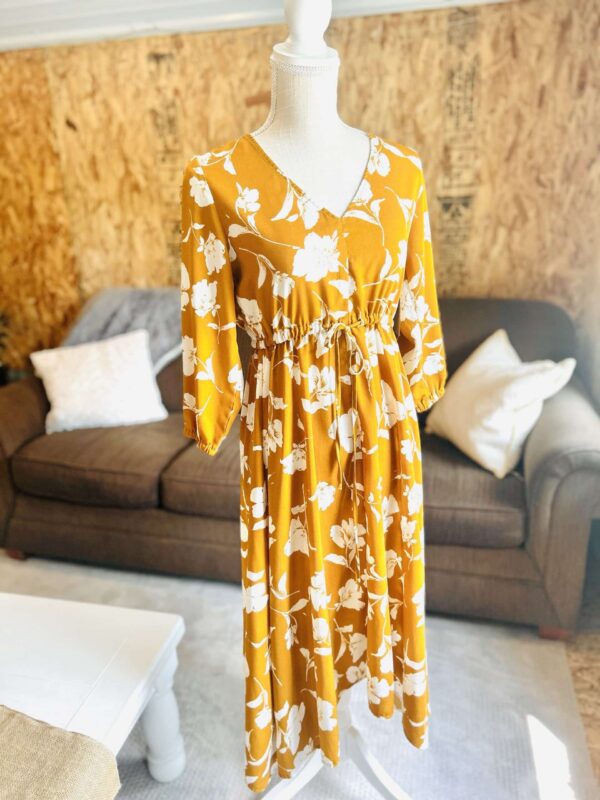 Yellow floral dress
