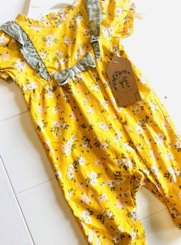 Yellow floral romper