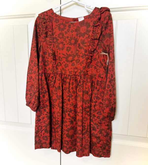 Red floral dress