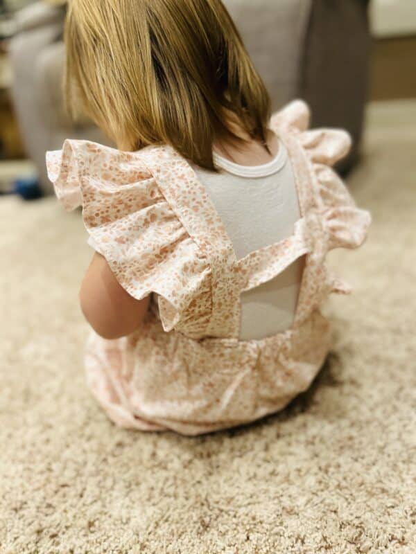 Pink floral ruffle jumper - Image 5