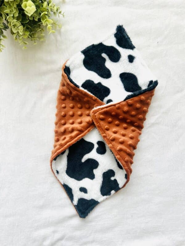 Burnt orange/cow print lovey - Image 2