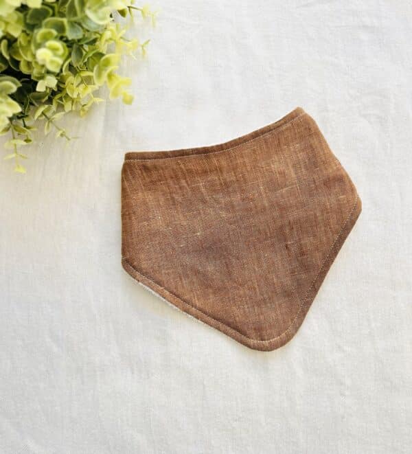 Brown bandana bib