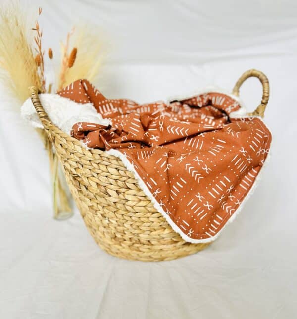 Burnt orange boho blanket