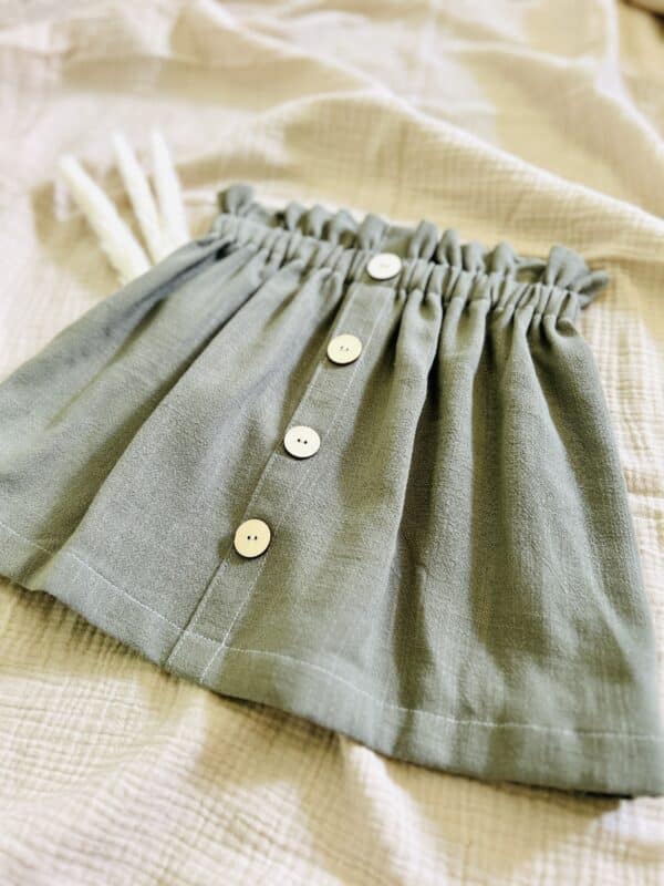 Sage green paper bag skirt - Image 2