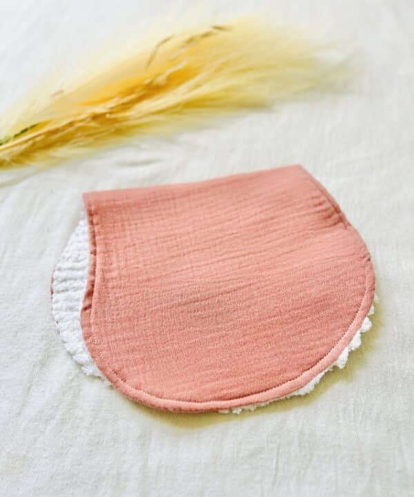 Pink gauze burp cloth