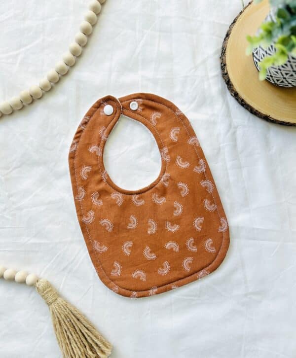 Burnt orange rainbow bib