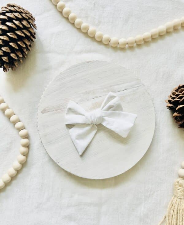 White snowflake bow